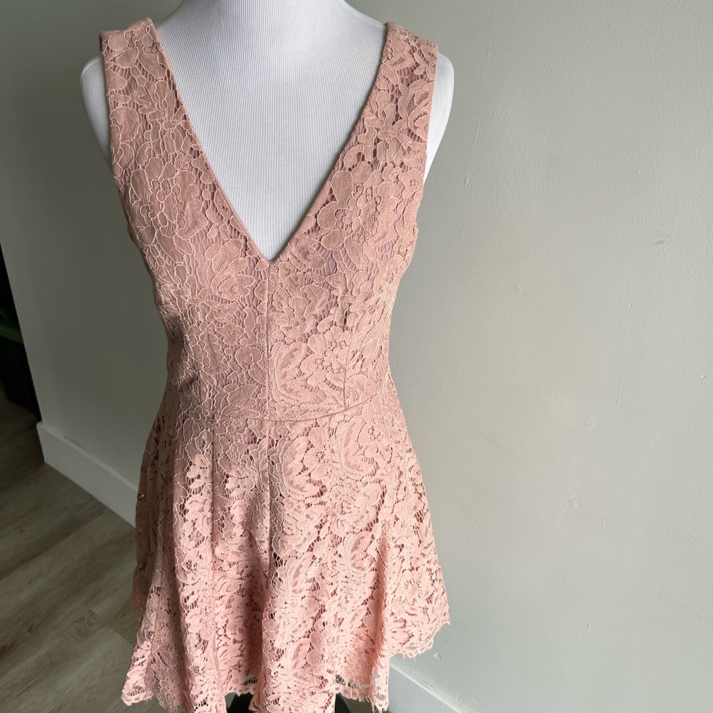 Lulu's Blush Lace Dress